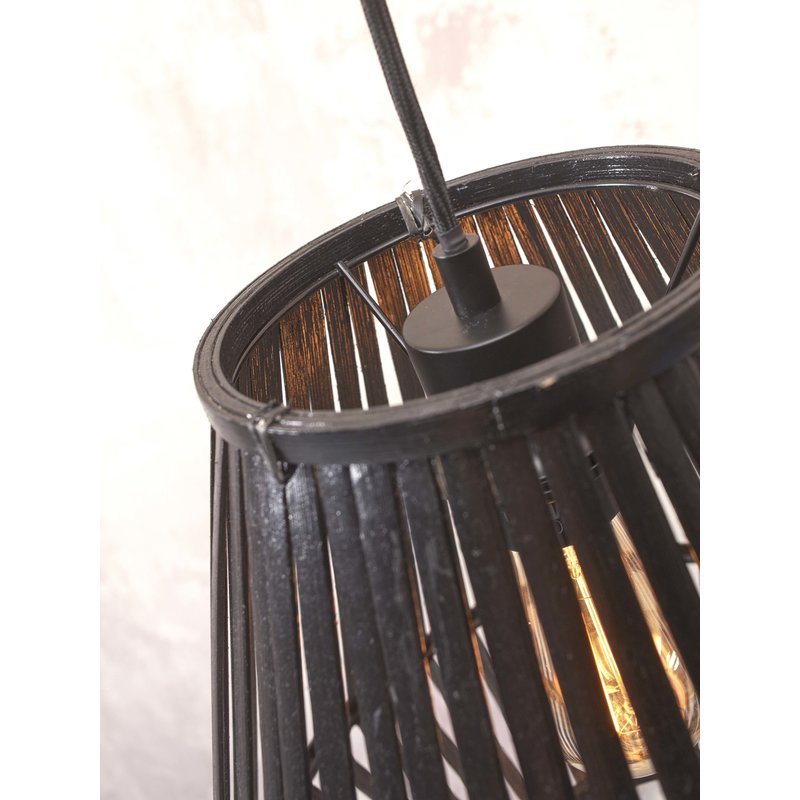 Good&Mojo-collectie Floor lamp Merapi S bamboo bl. h.150cm/shade diamond 30x30cm. bl.