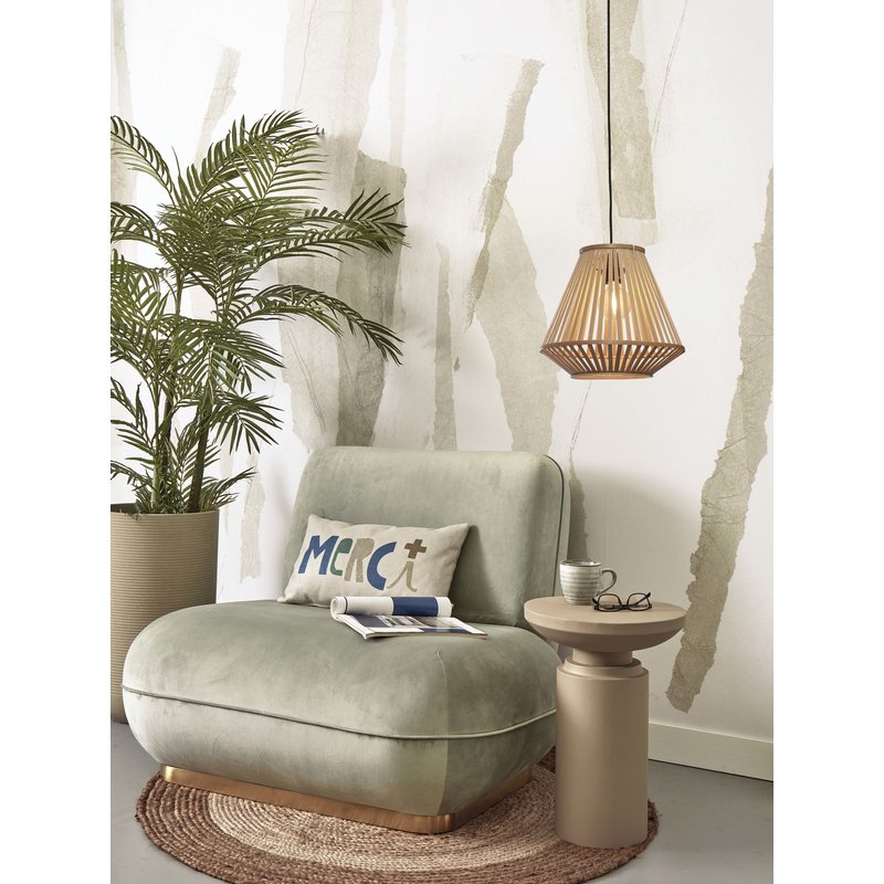 Good&Mojo-collectie Hanging lamp Merapi bamboo/diamond 30xh.30cm. natural