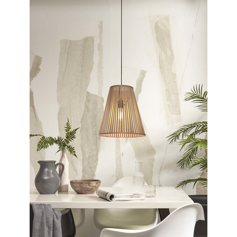Good&Mojo-collectie Hanging lamp Merapi bamboo/tapered 40xh.42cm natural. L