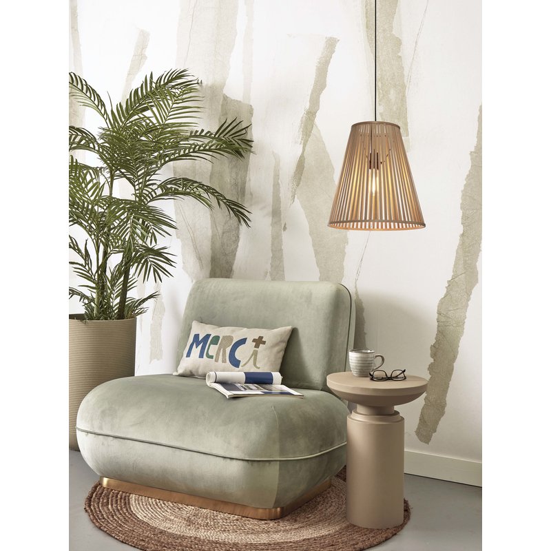 Good&Mojo-collectie Hanging lamp Merapi bamboo/tapered 40xh.42cm natural. L