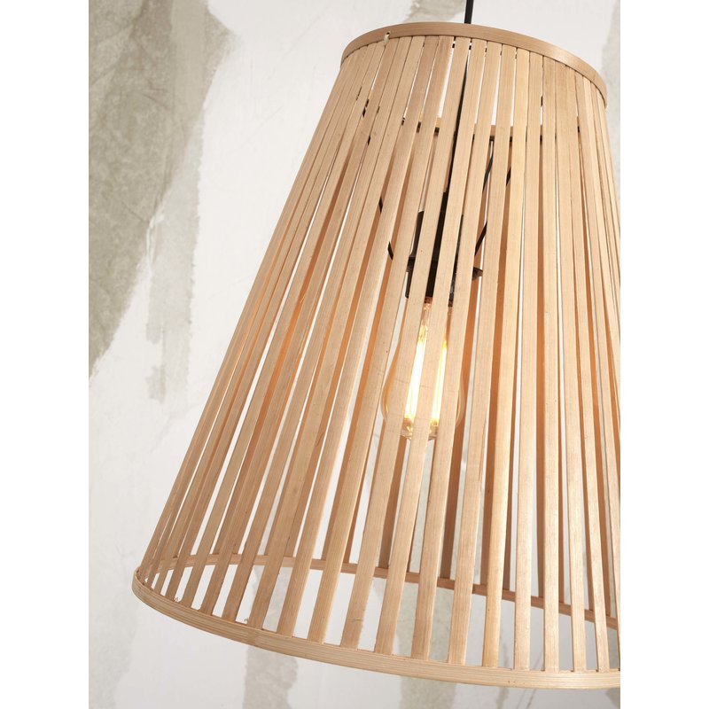 Good&Mojo-collectie Hanglamp Merapi bamboe tapered naturel L