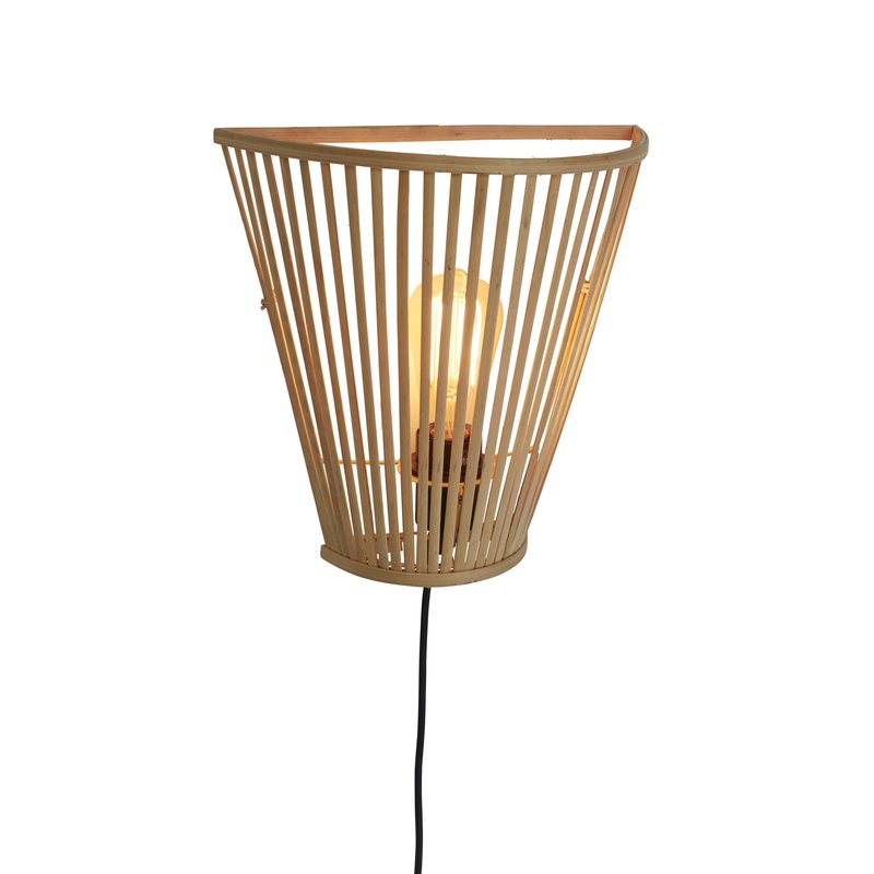 Good&Mojo-collectie Wandlamp Merapi bamboe tapered naturel