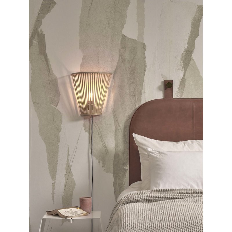 Good&Mojo-collectie Wandlamp Merapi bamboe tapered naturel