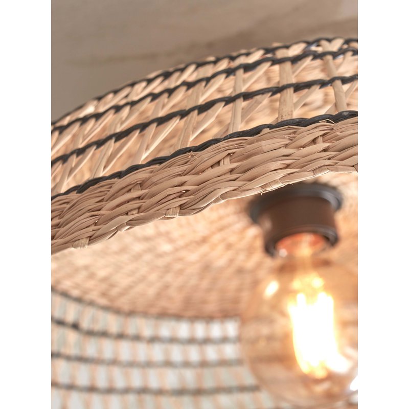 Good&Mojo-collectie Ceiling lamp Pantanal seagrass dia.45xh.9cm. natural/black