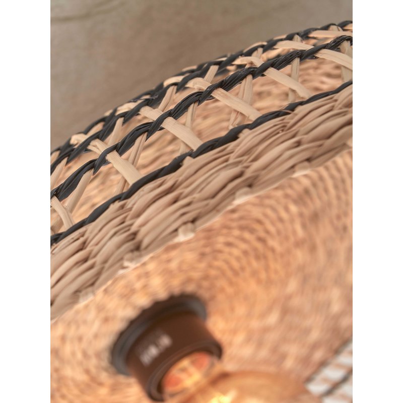Good&Mojo-collectie Ceiling lamp Pantanal seagrass dia.45xh.9cm. natural/black