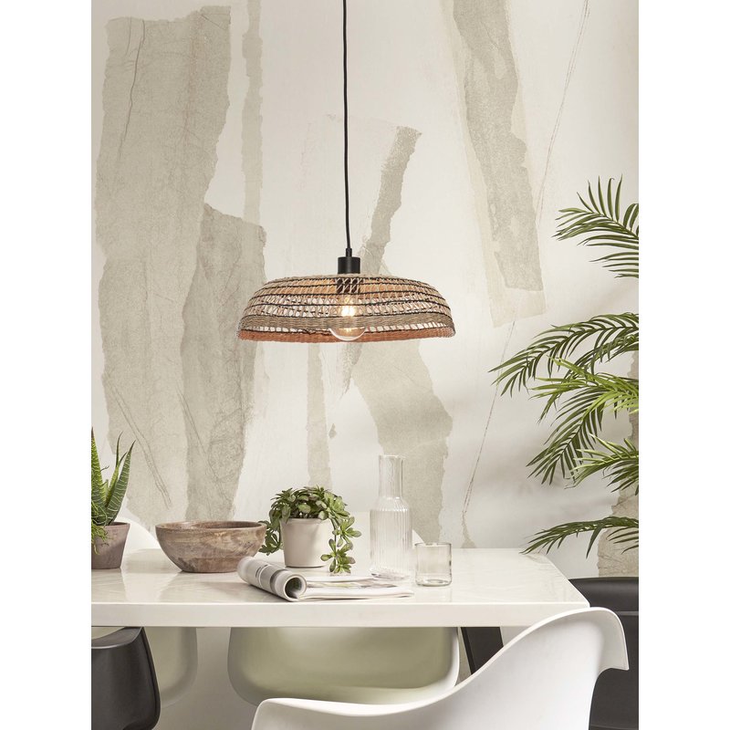 Good&Mojo-collectie Hanging lamp Pantanal seagrass dia.45xh.9cm. natural/black
