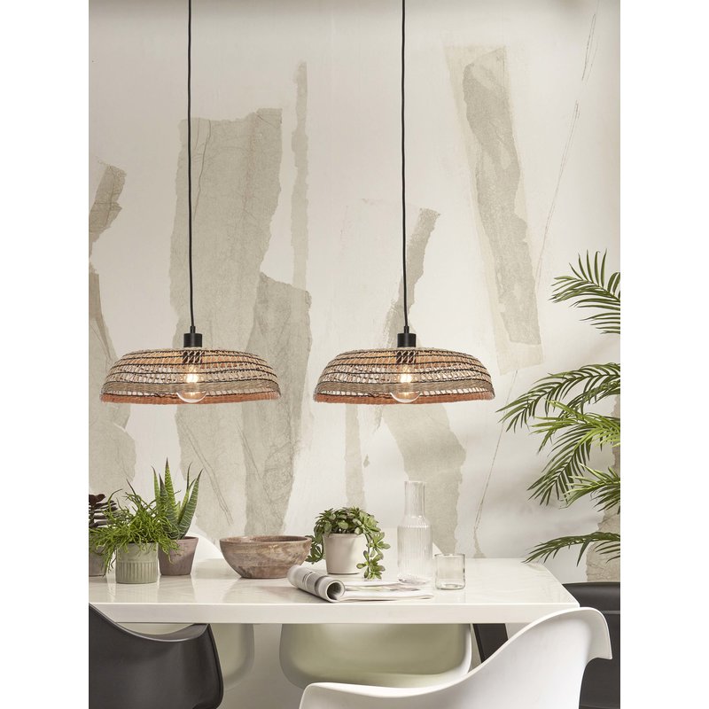 Good&Mojo-collectie Hanging lamp Pantanal seagrass dia.45xh.9cm. natural/black