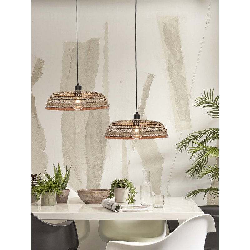 Good&Mojo-collectie Hanging lamp Pantanal seagrass dia.45xh.9cm. natural/black