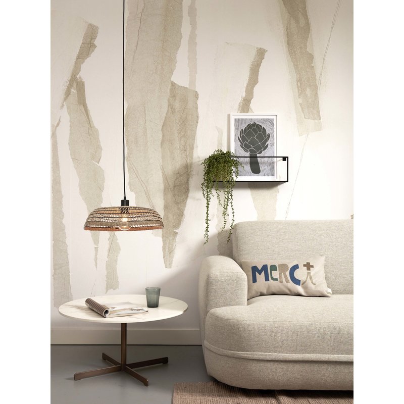 Good&Mojo-collectie Hanging lamp Pantanal seagrass dia.45xh.9cm. natural/black