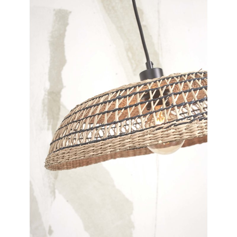 Good&Mojo-collectie Hanging lamp Pantanal seagrass dia.45xh.9cm. natural/black