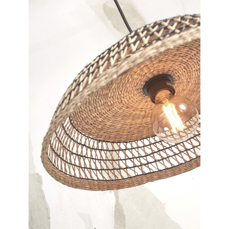 Good&Mojo-collectie Hanging lamp Pantanal seagrass dia.45xh.9cm. natural/black
