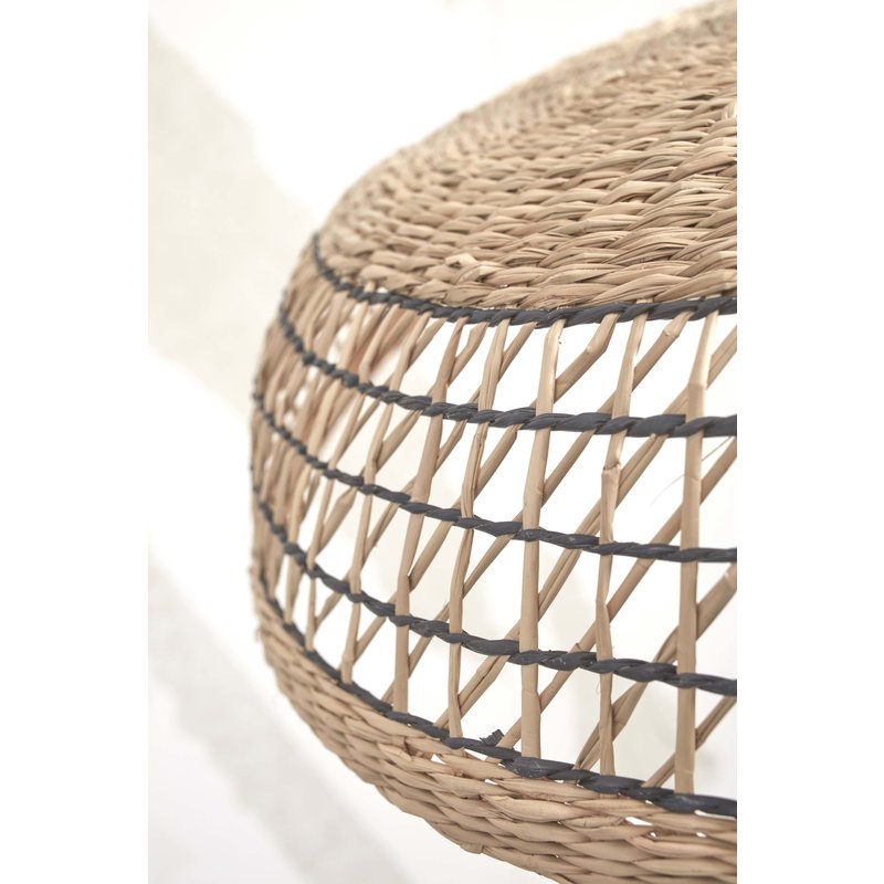 Good&Mojo-collectie Hanging lamp Pantanal seagrass dia.45xh.9cm. natural/black