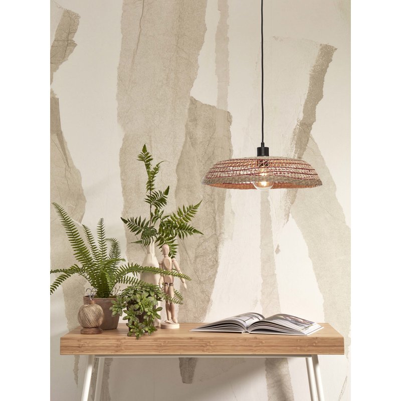 Good&Mojo-collectie Hanglamp Pantanal zeegras naturel/rood