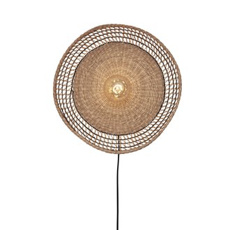 Good&Mojo Wall lamp Pantanal seagrass dia.45xh.9cm. natural/black