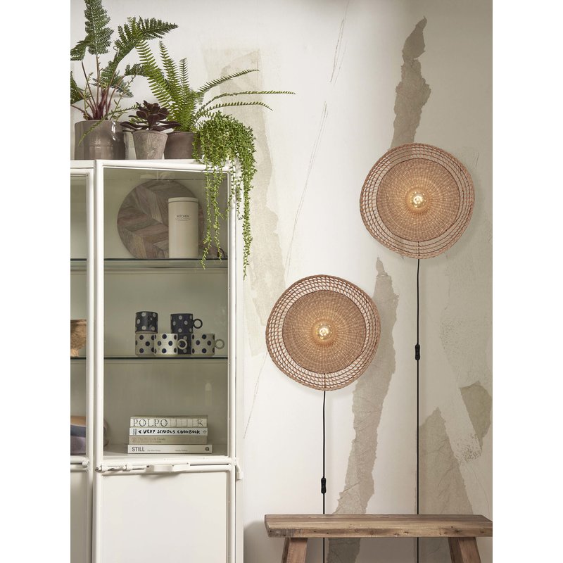 Good&Mojo-collectie Wandlamp Pantanal zeegras naturel/l.bruin