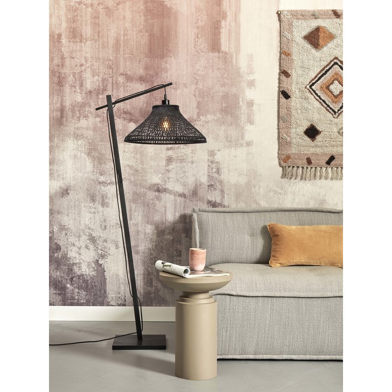 Good&Mojo-collectie Vloerlamp Tahiti zwart bamboe zwart