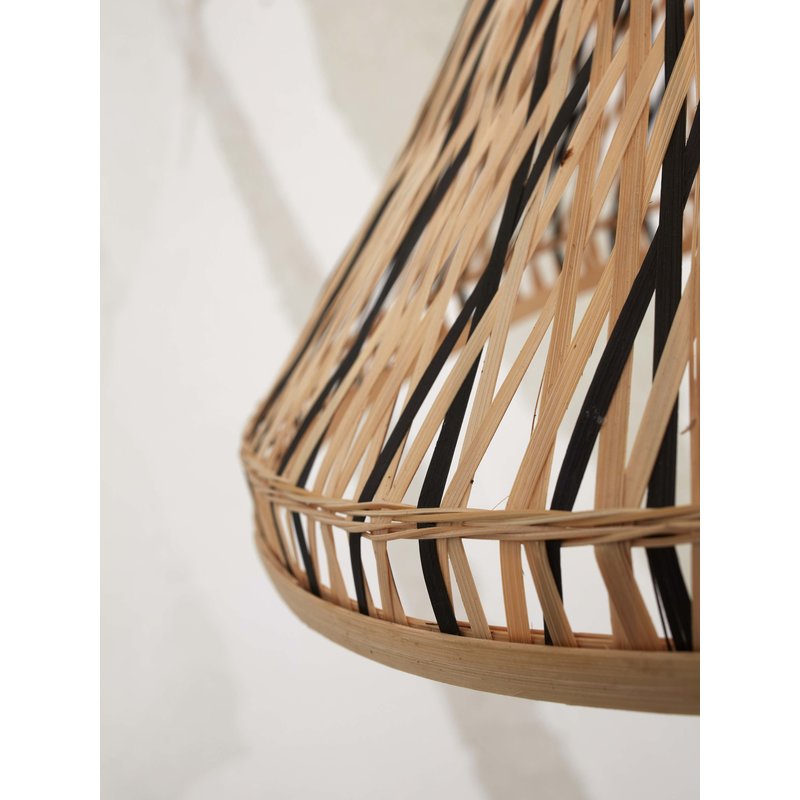 Good&Mojo-collectie Floor lamp Tahiti bamboo nat. h.150cm/shade dia.45xh.20cm. bl/nat.