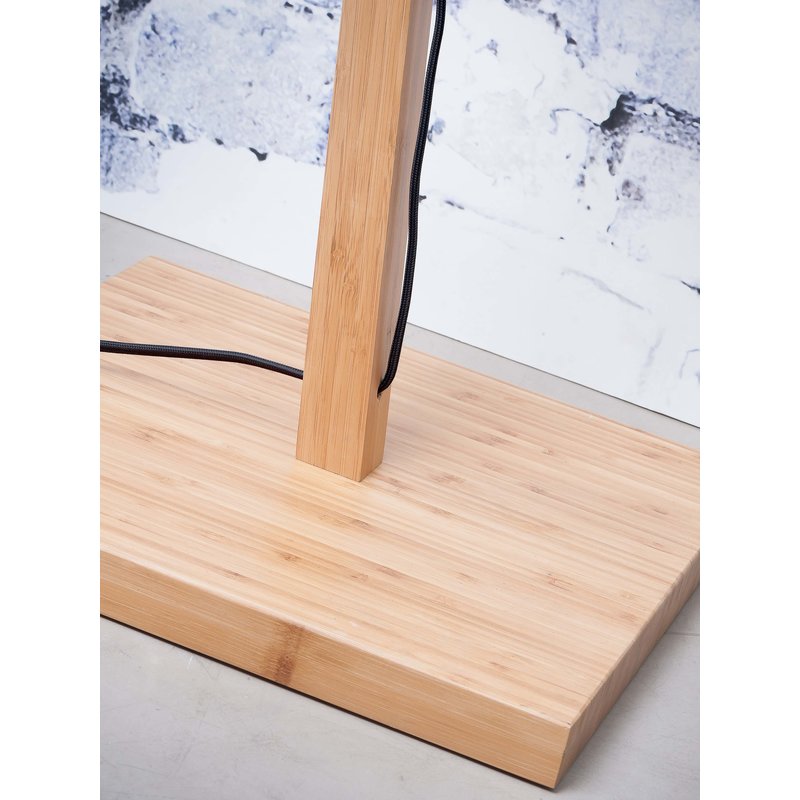 Good&Mojo-collectie Floor lamp Tahiti bamboo nat. h.150cm/shade dia.45xh.20cm. bl/nat.