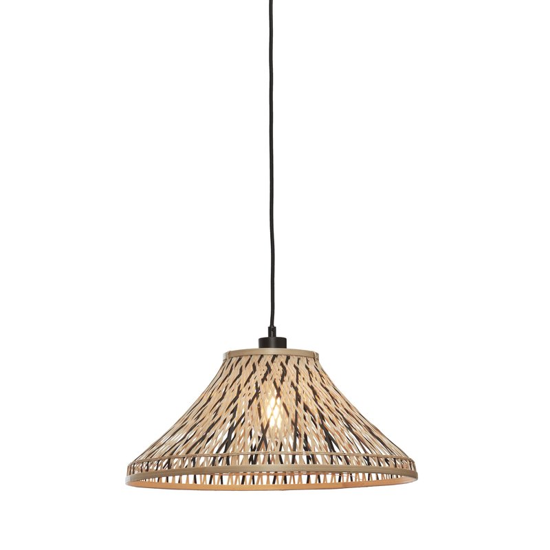 Good&Mojo-collectie Hanging lamp Tahiti bamboo dia. 45xh.20cm. black/natural