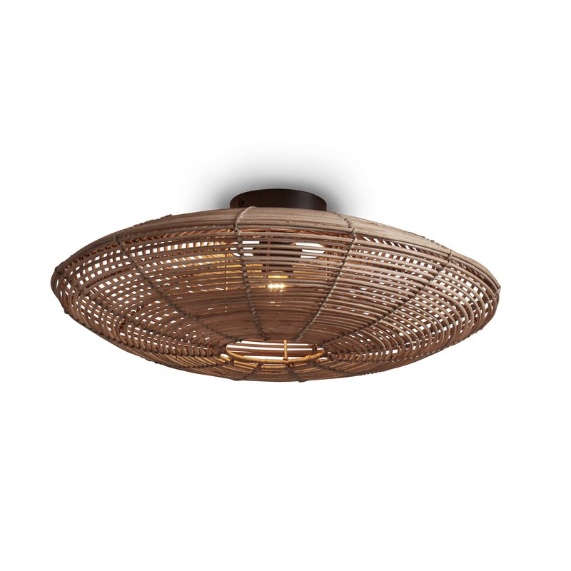 Good&Mojo-collectie Ceiling lamp Tanami rattan disc dia.55xh.14cm natural. L