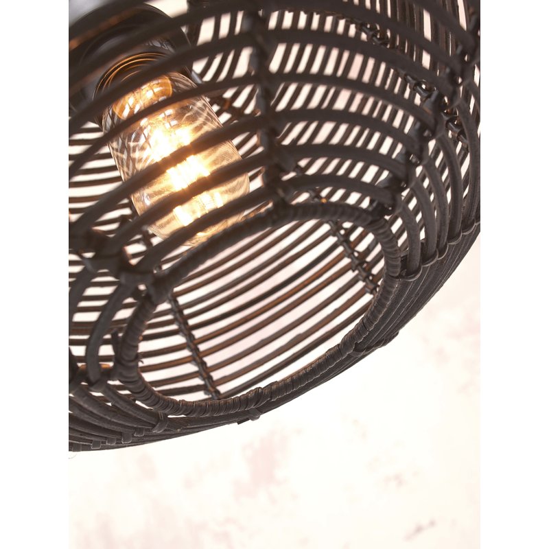 Good&Mojo-collectie Floor lamp Tanami S bamboo bl. h.150cm/sh. dia.25xh.20cm rattan. bl.
