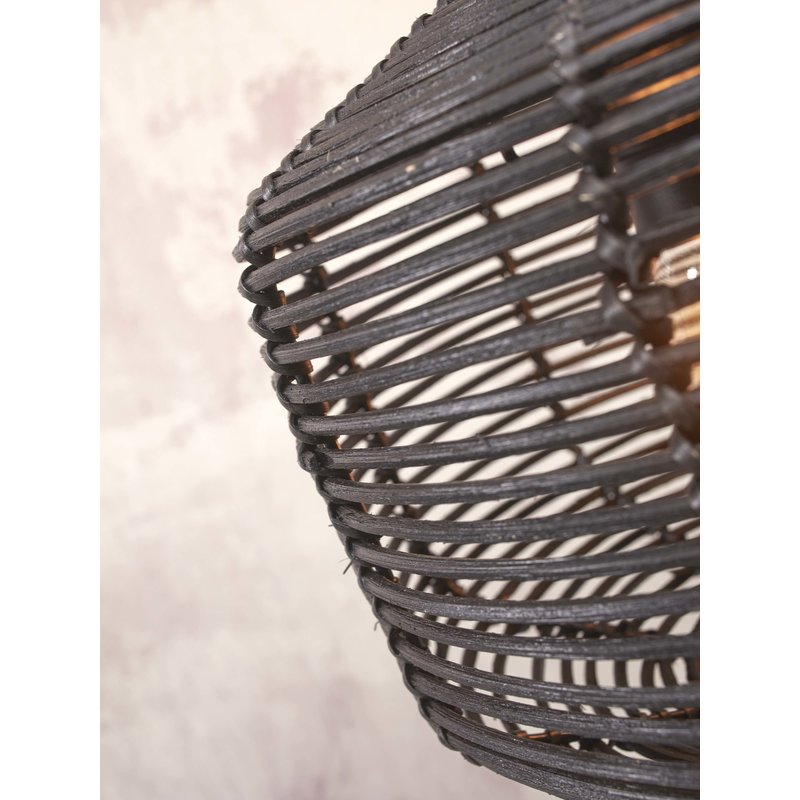 Good&Mojo-collectie Floor lamp Tanami S bamboo bl. h.150cm/sh. dia.25xh.20cm rattan. bl.