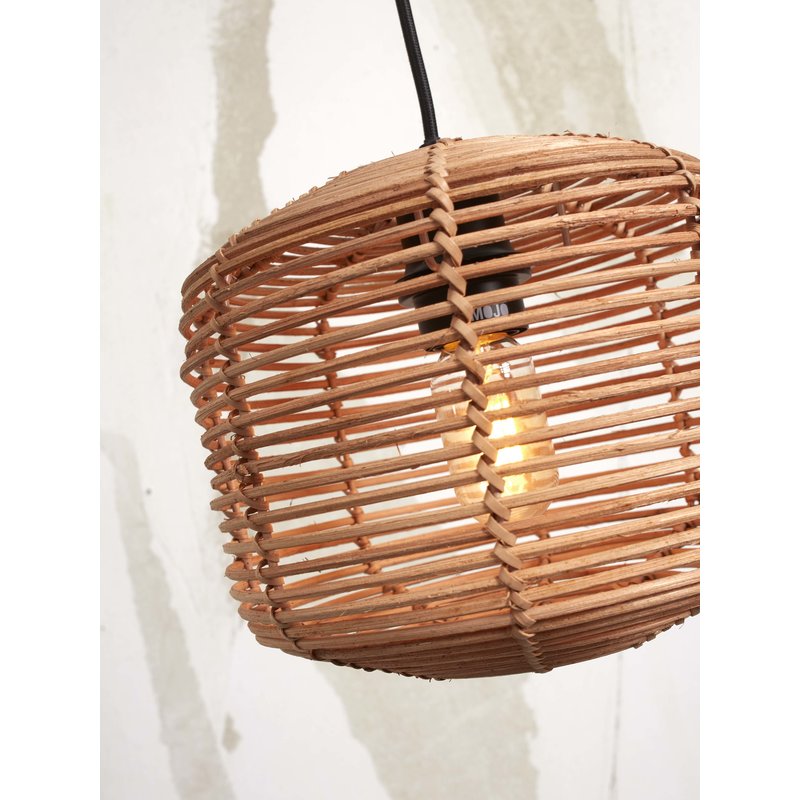 Good&Mojo-collectie Floor lamp Tanami S bamboo nat. h.150cm/sh. dia.25xh.20cm rattan. nat.