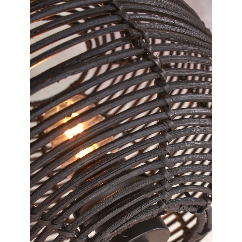 Good&Mojo-collectie Floor lamp Tanami bamboo bl. h.130cm/sh. dia.25xh.20cm rattan. bl.