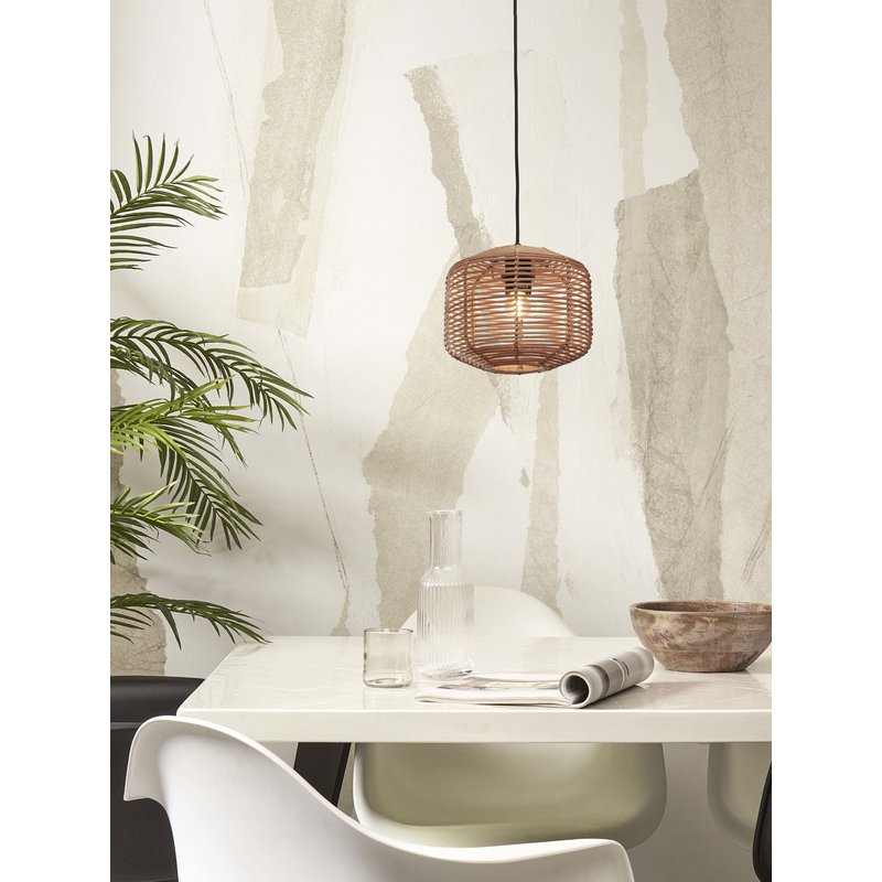Good&Mojo-collectie Hanging lamp Tanami rattan dia.25xh.20cm. natural