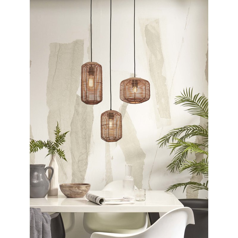 Good&Mojo-collectie Hanging lamp Tanami rattan dia.25xh.20cm. natural