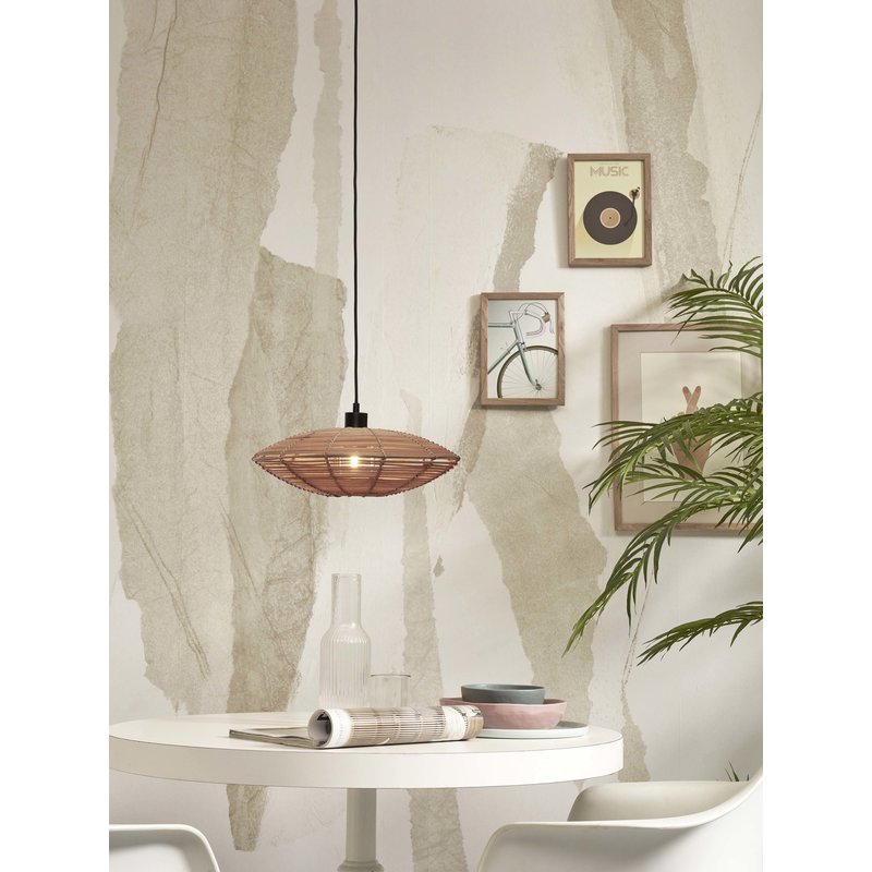 Good&Mojo-collectie Hanglamp Tanami rotan disc naturel S