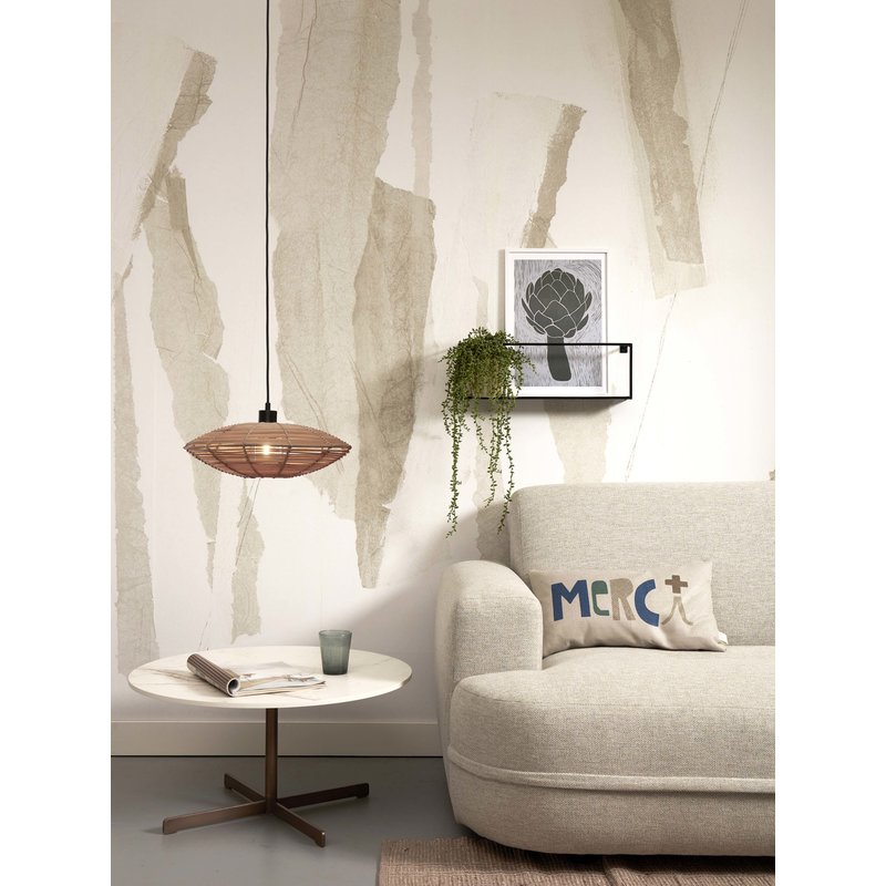 Good&Mojo-collectie Hanging lamp Tanami S rattan disc dia.40xh.10cm. natural