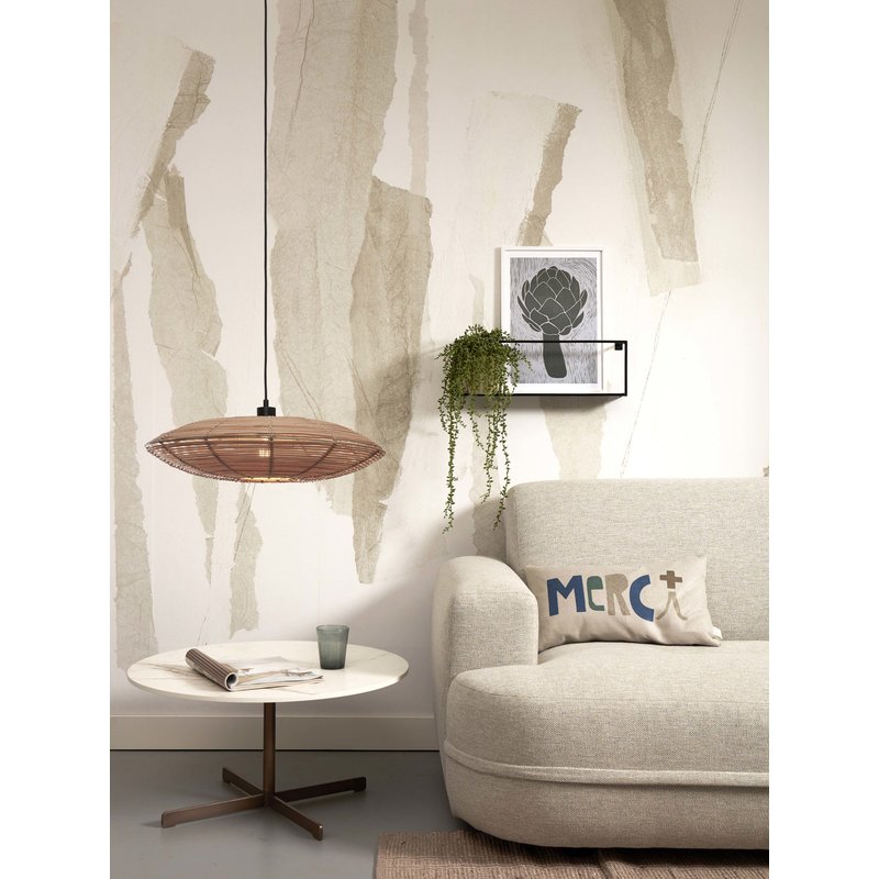Good&Mojo-collectie Hanging lamp Tanami L rattan disc dia.55xh.14cm. natural