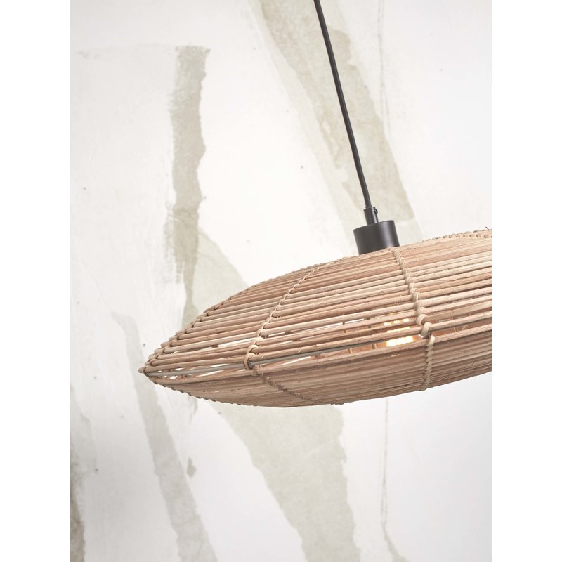Good&Mojo-collectie Hanging lamp Tanami L rattan disc dia.55xh.14cm. natural