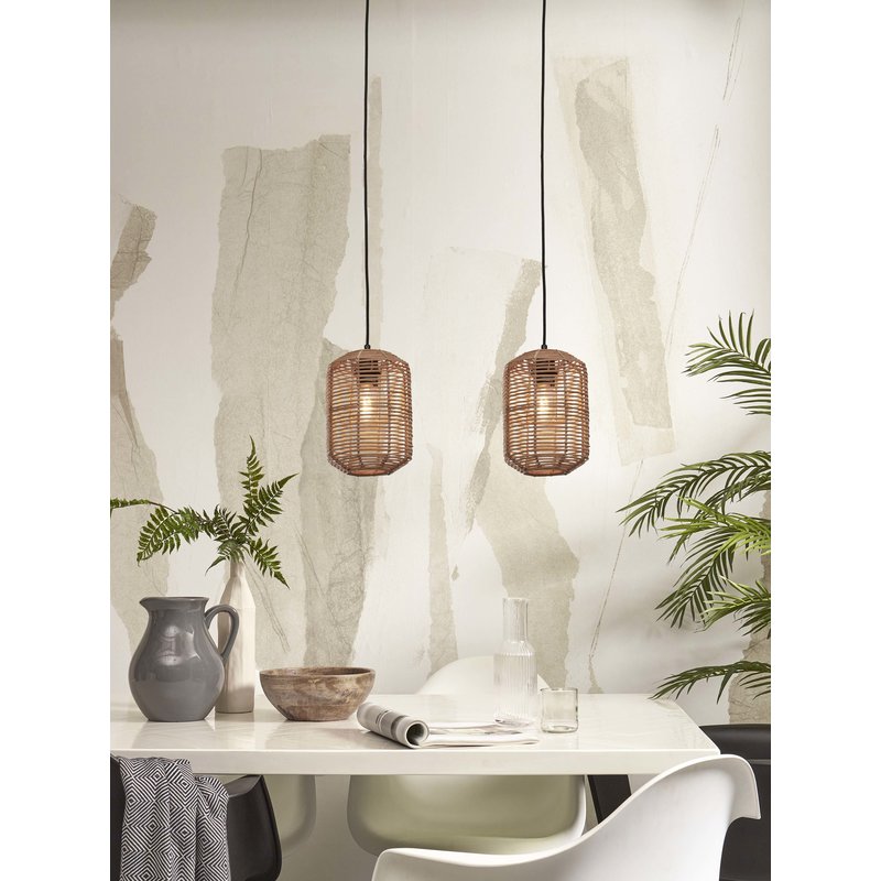 Good&Mojo-collectie Hanglamp Tanami rotan koker naturel S