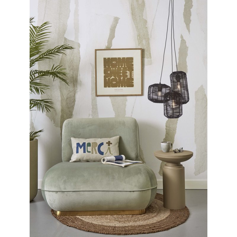 Good&Mojo-collectie Hanglamp Tanami 3-kap rotan zwart