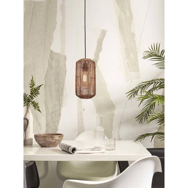 Good&Mojo-collectie Hanging lamp Tanami L rattan tube dia.18xh.35cm. natural