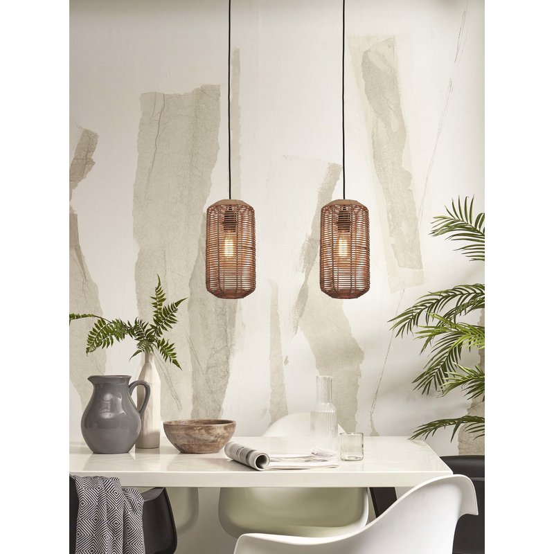 Good&Mojo-collectie Hanging lamp Tanami L rattan tube dia.18xh.35cm. natural