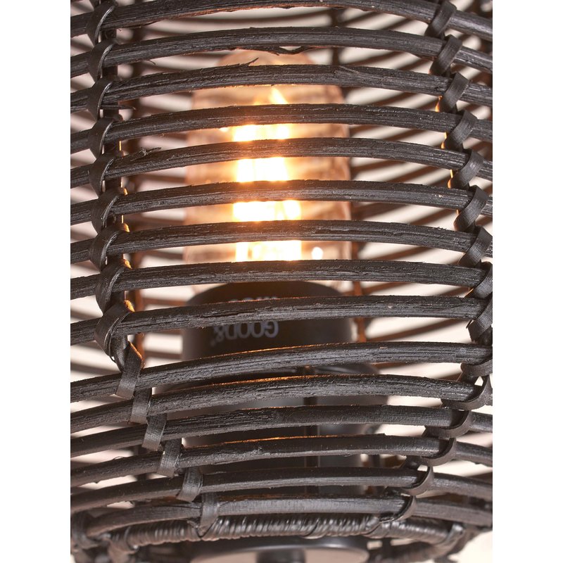 Good&Mojo-collectie Table lamp Tanami bamboo bl. h.45cm/tube dia.18xh.25cm rattan. bl.