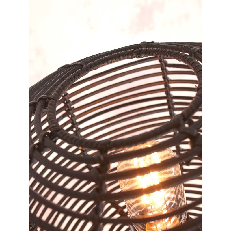 Good&Mojo-collectie Table lamp Tanami bamboo bl. h.45cm/tube dia.18xh.25cm rattan. bl.