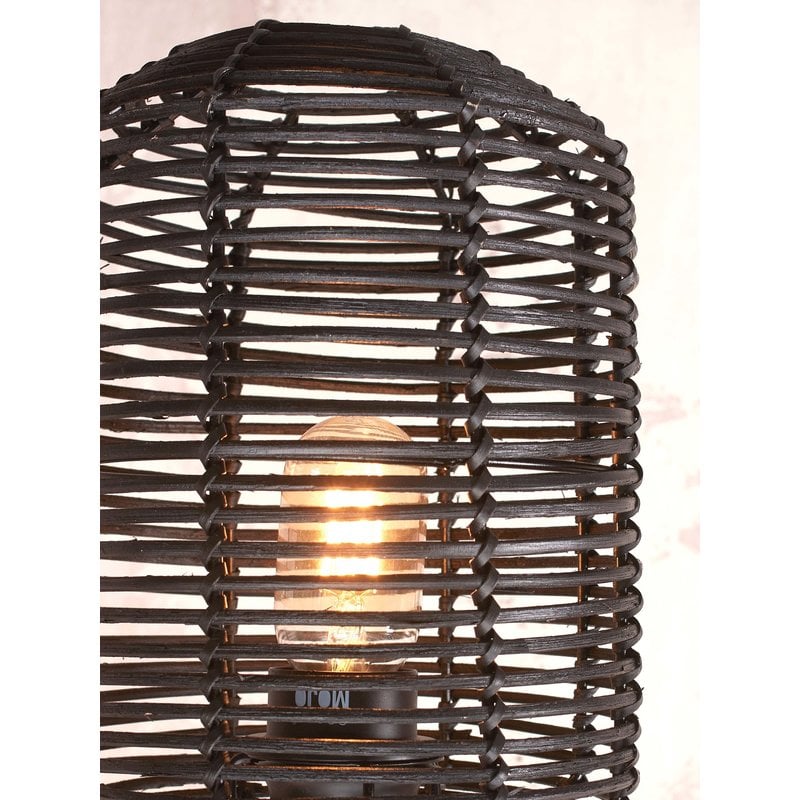 Good&Mojo-collectie Table lamp Tanami bamboo bl. h.45cm/tube dia.18xh.25cm rattan. bl.