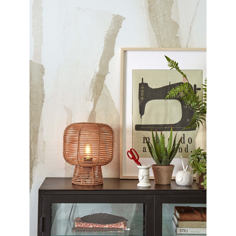 Good&Mojo-collectie Table lamp Tanami rattan h.30xdia.27cm. natural
