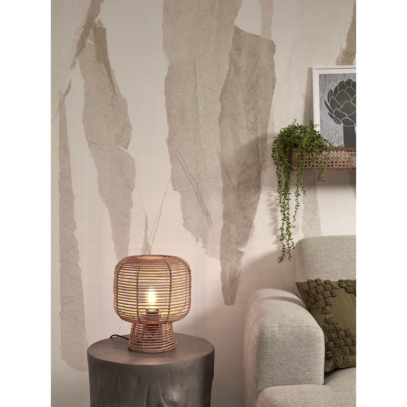 Good&Mojo-collectie Table lamp Tanami rattan h.30xdia.27cm. natural