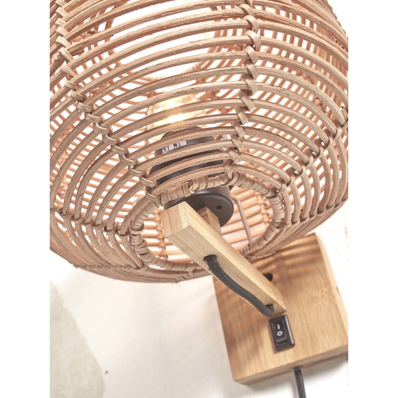 Good&Mojo-collectie Wall lamp Tanami rattan dia.25xh.20cm. natural
