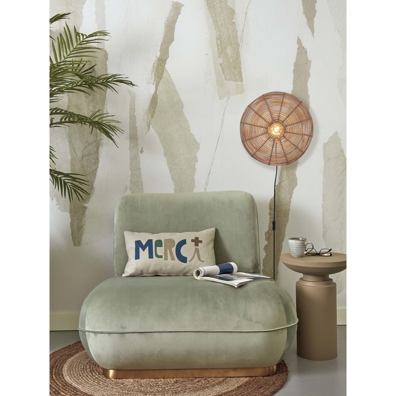 Good&Mojo-collectie Wall lamp Tanami rattan disc S dia.40xh.10cm. natural