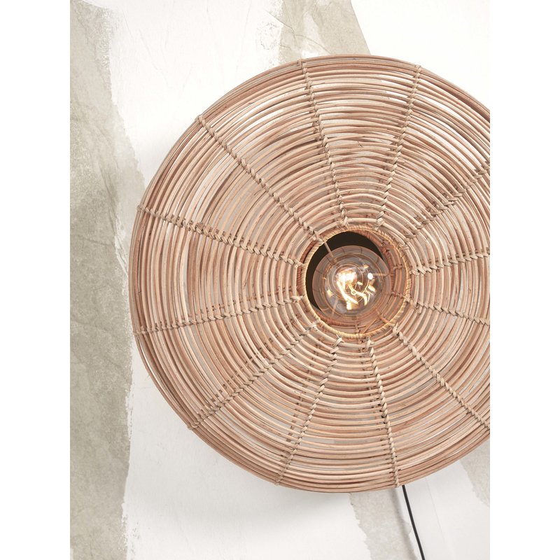 Good&Mojo-collectie Wandlamp Tanami rotan disc naturel S