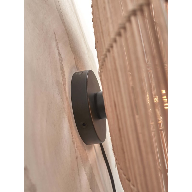 Good&Mojo-collectie Wandlamp Tanami rotan disc naturel S