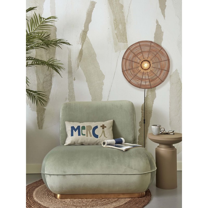 Good&Mojo-collectie Wandlamp Tanami rotan disc naturel L