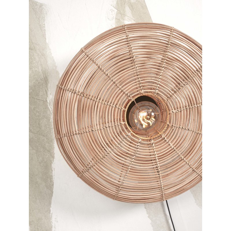 Good&Mojo-collectie Wandlamp Tanami rotan disc naturel L