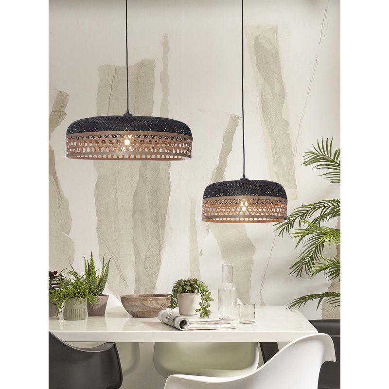 Good&Mojo-collectie Hanging lamp Ubud single bamboo dia.60+40cm. bl/natural